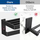 Matte Black Towel Rack 23.6-inch Towel Bar Double Towel Holder Stainless Steel Bathroom Hardware Accessories Set