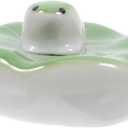 Yardwe Ceramic Floating Fish Statue Fish Tank Decor Aquarium Figurines Garden Pond Decoration Light Green 2.16 Inch Floating Aquarium Decor