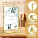 Gold Acrylic Sign Holder 4x6, 16 Pack Wedding Gold Frame Table Number Holders Vertical, Clear Picture Frames Flyer Stands Tables Menu Holder, Double Photo Paper Display Holder for Party, Home, Office