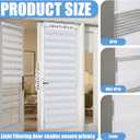 Tingjoo 2 Set 24 x 84 Inch Self Adhesive Zebra Blinds for Sliding Door Adjustable French Door Cordless Blind Sheer Shades Light Filtering Privacy Blinds 2 Ways to Install White for French Doors