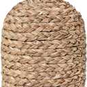 PEMAR Handwoven Seagrass Door Stopper with Handle  Weighted Door Stop for Indoor Use, Floor-Friendly Felt Base, Warm Handcrafted Home Accent (5.2 lb)