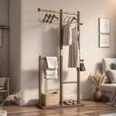 Solid Wood Coat Rack, Coat Rack Freestanding Sturdy Coat Hanger Stand for Entryway Living Bedroom