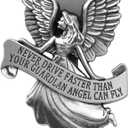 Guardian Angel Car Visor Clip, St. Christopher Medal for Car, Car Accessories Safety Gifts for New Drivers Teens Boys Parent Family Friends, New Car Gifts (Guardian Angle-1)