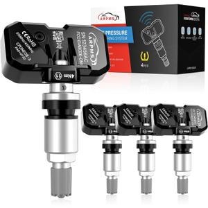 TPMS Sensor, GM 315 Mhz 4-Pack Tire Pressure Monitoring Sensor Compatible for Chevy Silverado GMC Cadillac Buick Pontiac Saturn Hummber Saab Replace#13598771 13598772 13586335 13581558 (Silver, 4PCS)