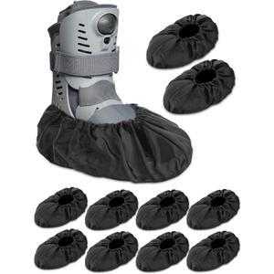 Janmercy 10 Pcs Fracture Walking Boot Cover Recovery Shoes Covers Waterproof Rain for Walking Boot Brace Orthopedic Cover with Rubber Sole Reusable (Large)