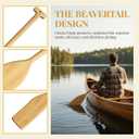 2 Pcs Wooden Oars,48'' Wooden Paddle Lightweight and Ergonomic Canoe Paddles,Solid Pine Boat Paddle for Water Sports,Kayaking,Rowing, Family DIY Decoration,Outdoor Enthusiasts