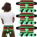 RoundFunny 4 Set of Shaking Swing Balls Party Game, 4 Strap Shake Boxes, 80 Balls, Indoor Outdoor Family Games for African American Festivals, Kwanzaa, Holiday Celebrations(Liberty Wave)
