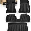 YHTAUTO Floor Mats & Cargo Mat Compatible with Subaru Crosstrek 2018-2023, Impreza 2017-2023 (Not Hybrid), TPE All Weather Car Mats Anti-Slip Floor Liner, 1st & 2nd Row & Trunk Mat, Set of 4