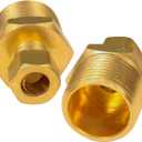 Highcraft D68S-3834-OM-3 Compression x Male Reducing Adapter Pipe Fitting 3/8" OD. COMP X 3/4" MIP No-Lead Brass (Pack of 3) incomplete set