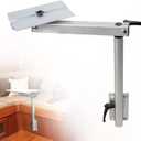 Removable Table Leg 360 Degree Rotation Laptop Detachable Height Adjustable Aluminum Alloy Bracket Compatible with RV Yachts Caravan Motorhome (Silver)