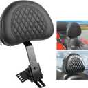 Motorcycle Adjustable Plug-in Driver Backrest Compatible with for Harley Touring Models Road King Street Glide Road Glide Electra Glide 1997-2024 Rider Backrest