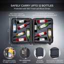 boldworks Wine Suitcase for Airplanes 12 Bottle Wine Luggage for Airplane Travel with TSA Approved Lock and Removable Insert to Carry Liquor Black Color Case
