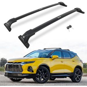 265LBS Lockable Cross Bars Roof Rack Fit for Chevy Chevrolet Blazer 2019-2026 (NOT for EV) Aluminum Crossbars Cargo Bar Luggage Baggage Carrier Rooftop Accessories, for Storage Bag Kayak Canoe Bike