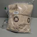 LAMIT 102 Inch Length Light Filtering Sheer Linen Curtains, Linen Textured Semi Sheer Bronze Grommet Natural Boho Drapes for Living Room/Farmhouse, 2 Panels, Brown, 52 x 102 Inch