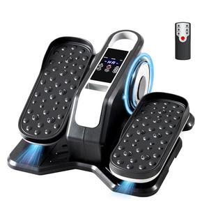 Aidoly Under Desk Elliptical Machine, Ellipse Leg Exerciser As Seen On TV with Remote Control, 12 Adjustable Speeds, Forward & Reverse, Mini Ellipse Leg Trainer for Home & Office，Silver