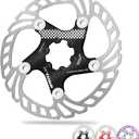 BUCKLOS IIIPRO 140mm 160mm 180mm 203mm Floating Bike Disc Brake Rotor with 6 Bolts, Mountain Bike MTB Stainless Steel Bicycle Disc Brakes Rotors for Road Bike/Ebike/BMX(Black)