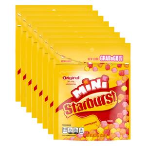 STARBURST Fruit Chews Candy - Original Minis, 8oz, Mini Candy, Bulk Box Pack of 8, Best By: 11/2026