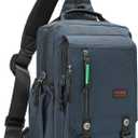 NICGID Sling Bags Chest Shoulder Backpacks, 12.5'' 13.3'' 14.1'' 15.6''Laptop Backpack Crossbody Messenger Bag Travel Outdoor (Blue)