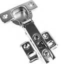 Berta (20 Pieces) Full Overlay Frameless European Hinges, 105 Degree 2-Cam 4-Way Adjustable Concealed Kitchen Cabinet Door Hinges with Screws