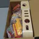 Lehoo Castle Wooden Play Food Sets, Play Hamburger Counter Shop, Toy Food for Toddlers, Play Food Sets for Kids Kitchen, Fake Food Pretend Play for Toddlers 3-5