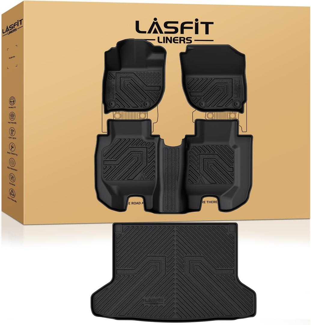 LASFIT All Weather Floor Mats for Honda HRV 2016-2022 - FWD Model