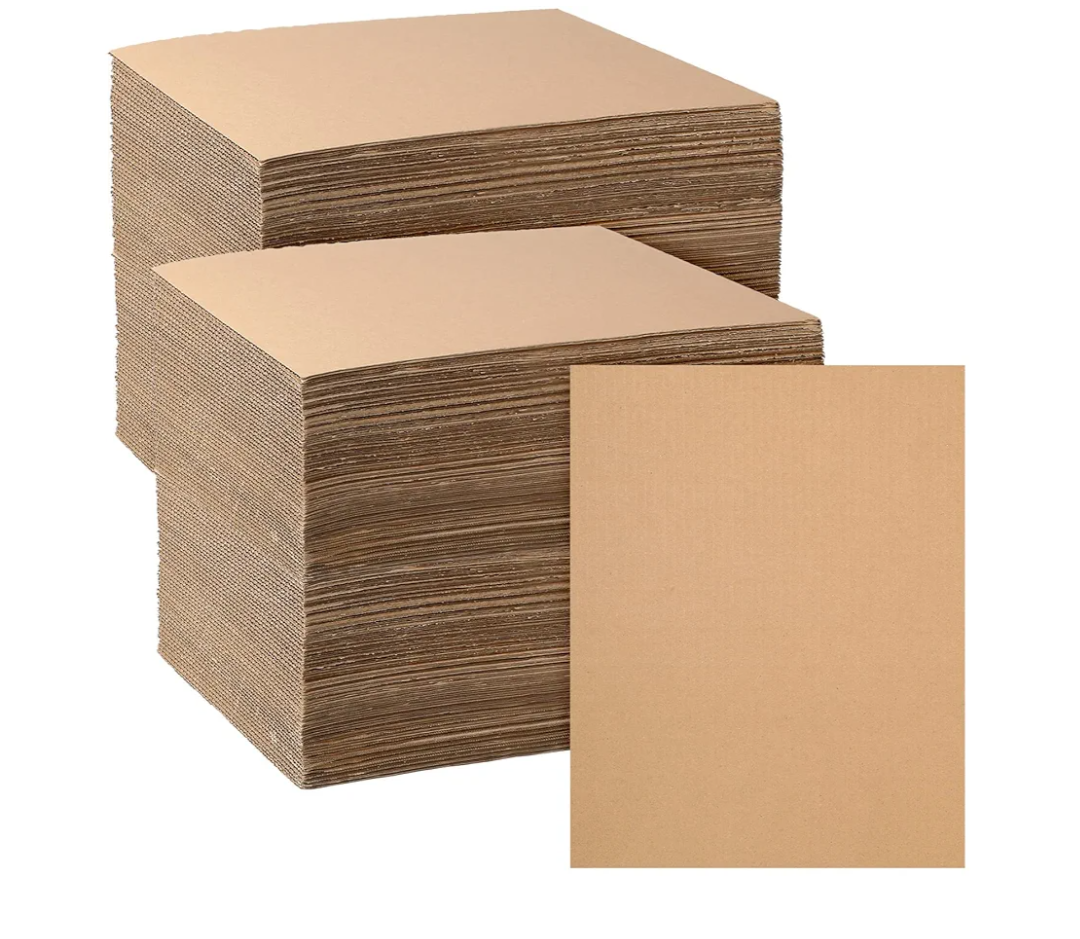 50 Pack Corrugated Cardboard Sheets Flat Hard Cardboard Inserts Back to School Classroom Supplies Flat Squares Separators for Shipping, Mailing, Packing, Art Projects, DIY Crafts(14 x 11 Inch,Brown)