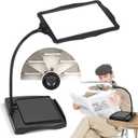 Magnifying Glass with Light and Stand 50 Ultra-Bright LEDs Large Magnifying Lamp 360 Flexible Gooseneck Magnifying Glass with Stand Hands Free Magnifier Glasses for Sewing Reading Crafts Seniors (10.6 x 7.9 inch)