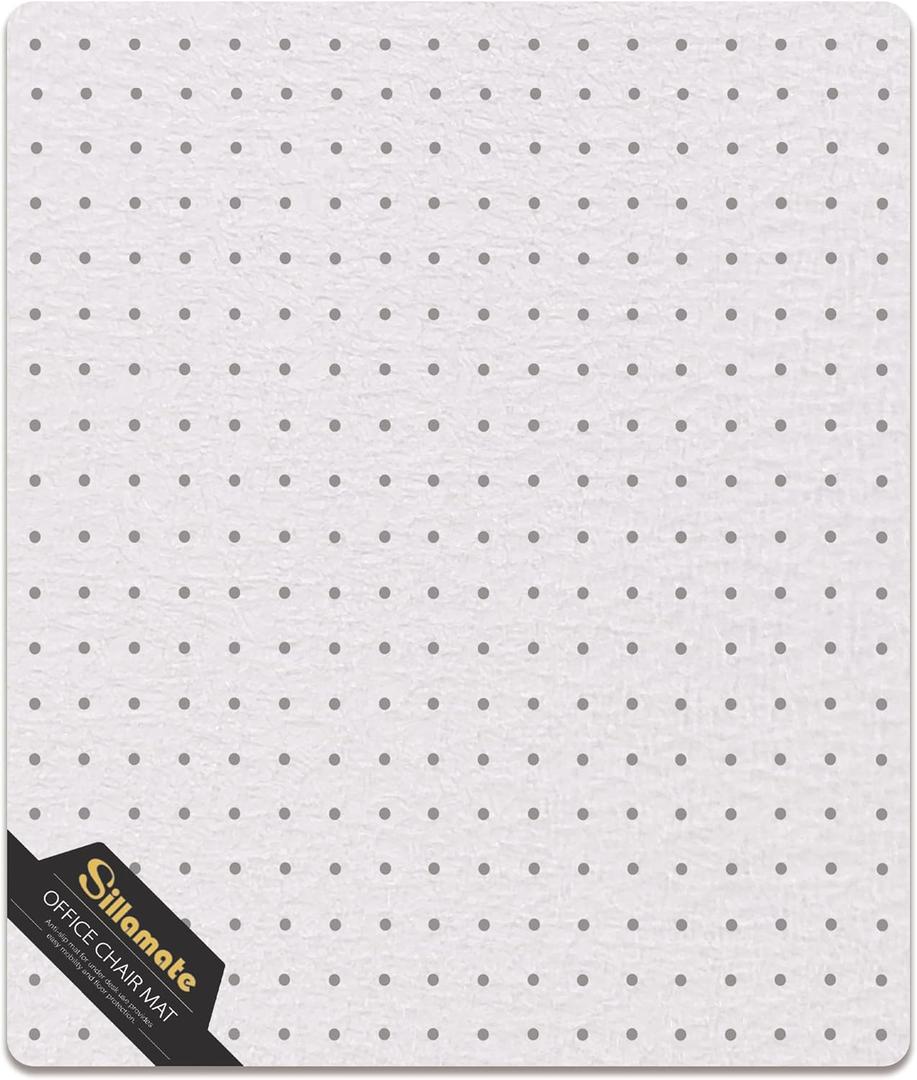 Plastic Office Chair Mat for Carpeted Floors, Heavy Duty Floor Mat,Eco-Friendly Series Studded Carpet Desk Chair Mats Large Size - 45'' x 53'' (45 inches X 53 inches- NO Lip)