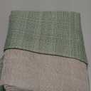 jinchan Curtain Light Reducing Kitchen for Living Room Bedroom Small Windows Valance 18 Inch Double Layer Farmhouse Window Rustic Overlay Rod Pocket 1 Panel Green