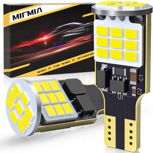 912 921 LED Bulb Reverse Lights, High Power 27-SMD Chipsets Error Free T15 906 922 W16W Bulbs, 6500K White (Upgraded, Pack of 2)