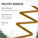 6 x Light Brown Velvet Ribbon 3/8" Vintage Fall Ribbon Thin Khaki Velvet Ribbons for Gift Wrapping Christmas Ribbons for Crafts, Hair, Choker, Xmas Wreath, Flower Bouquet, Christmas Tree 25 Yd (kaqi)