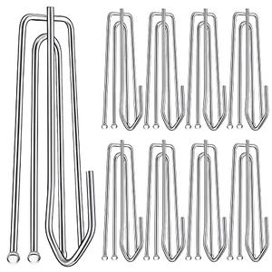 30PC Stainless Steel Curtain Pleat Hooks,Drapery Hook and Pin for Pleated Drapes 4 Prongs Pinch Pleat Hook Clips,Traverse Pleater 4 End Curtain Hangers for Window Door Bathroom Curtain