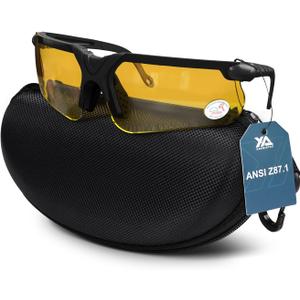 xaegistac Shooting Glasses with Case Anti Fog Hunting Safety Glasses for Men Women (Yellow)