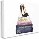 'Glam Fashion Book Set Black Pump Heels'| Canvas Art | Stupell Industries | 40 x 30 Inches, Easy to Hang and Sturdy, Made in USA, by Amanda Greenwood
