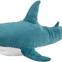DongAi Plush Shark Toy Pillow, 31.4-inch Giant Shark Plush Animal Toy Super Soft and Cute Pillow Children’s Boys and Girls Room Decoration Bedtime Gift (80CM, Blue)