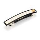 SHE'S FREE STYLE JUST FOR YOU [Chanel-style] Hair Barrette for Women, Acetate Resin Barette, Classic Black & White, French Hair Accessory for Thin Hair, Anti-Slip for Half-Hair (Small,3.1 inch,1 Pcs)