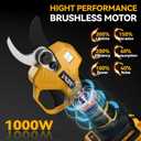 Brushless Electric Pruning Shears for DeWalt 20V Battery, Portable Cordless Pruning Shears with LCD DisplaySK5 Blades, Adjustable Cutting Diameter 0.8-1.2 Inch for Gardening Tree Pruning(NO Battery)
