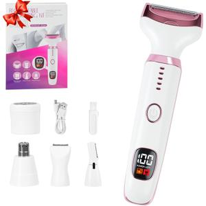 Women Facial Epilator, Cordless Rechargeable Hair Remover for Face, Eyebrows, Upper Lip Facial Hair Removal for Women, Painless Body Shaver and Facial Epilator