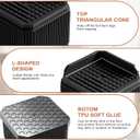 Heavy Duty Sofa Risers 3.7 Inch, Industrial-Grade Desk Raise Blocks for Couch, Table, Bed, Refrigerator, Washing Machine  Anti-Slip, Shock Absorbing, Quiet, Supports up to 4000 lbs(Black)