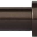 Byondeth Curtain Rods for Windows 16 to 144 Inches Adjustable Length 1 Inch Diameter Window Curtain Rod with Aluminium End Cap, Antique Bronze