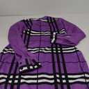 Purple Dress With Square Pattern Design, Size L