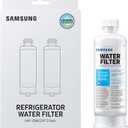 SAMSUNG Genuine Filters for Refrigerator Water and Ice, Carbon Block Filtration for Clear Drinking Water, HAF-QIN-2P, 2 Pack