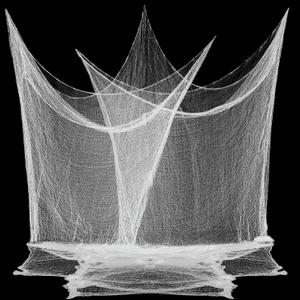 80 x 400 Halloween Decorations Creepy Cloth Indoor Outdoor, Scary Gauze Halloween Party Decorations, Spooky Home Decor Supplies for Table Tree Garden Doorway Haunted House Yard Skeleton (1PCS White)