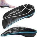 3/4 Plantar Fasciitis Insoles, High Arch Support Inserts for Flat Feet, Over-Pronation and Foot Pain, Metatarsal Support Insoles for Metatarsalgia (X-Large(Men's 11.5-14, Women's 12.5-15)) (Black)