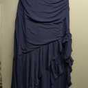 Women's Sleeveless Floor-Length Dress with Asymmetrical Ruffle Detail and Fitted Silhouette Dress XL