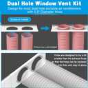 Air Jade Dual Hose Portable Air Conditioner Window Seal Kit, AC Window Vent Kit for Dual Hose Portable Air Conditioner with 5.9" Diameter Vent Pipe