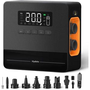 Portable Air Compressor, Air Pump for Car Tires Tire Pump for Bikes (up to 150 PSI), Electric Portable Tire Inflator Portable 12V DC Car Connector Air Compressor for Car, Motorbike, Black