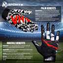 Youth Football Gloves Sticky Silicone Grip Tacky Wide Receiver Football Gloves (Adult X-Large, Black JKR)