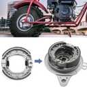 Mini Bike Rear Drum Brake Cover Shoe Kit with Chain Tensioner, Replacement for Coleman CT200U BT200X CT200U-EX Mini Bike, Replacement for Axis M200 Mini Bike