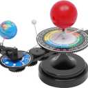 Sun Earth Moon Orbital Model With Light, Solar System Planetarium 3D Kids Educational Geography Astronomical Teaching Tool Sphere Instrument